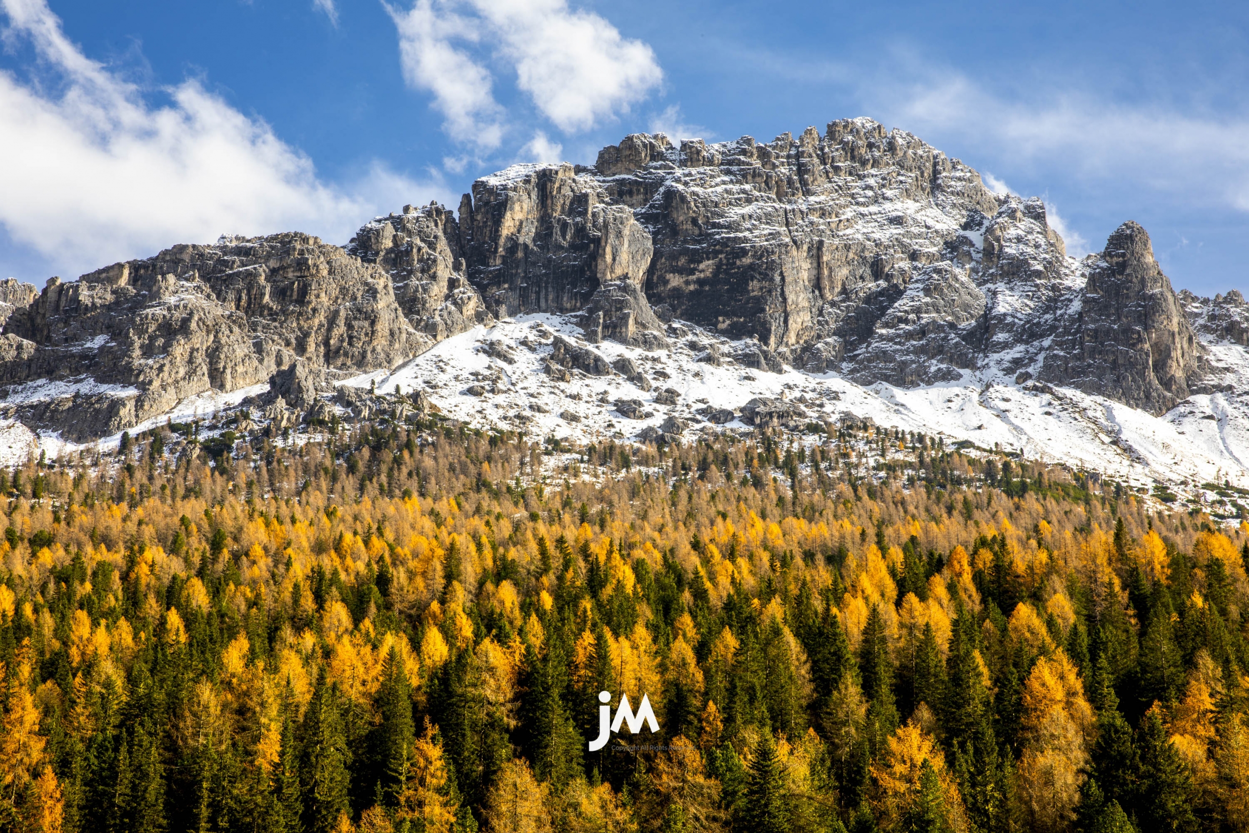 Italy, Dolomites Autumn Landscape